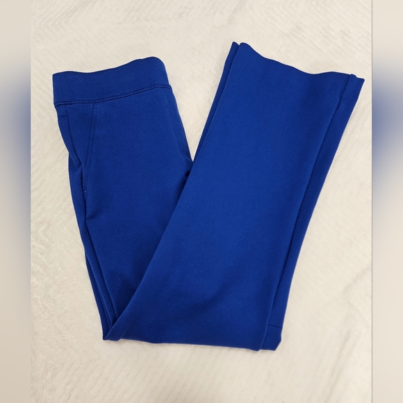 SPANX PETITE Royal Blue Perfect Ponte Kick Flare Pants - Picture 3 of 10